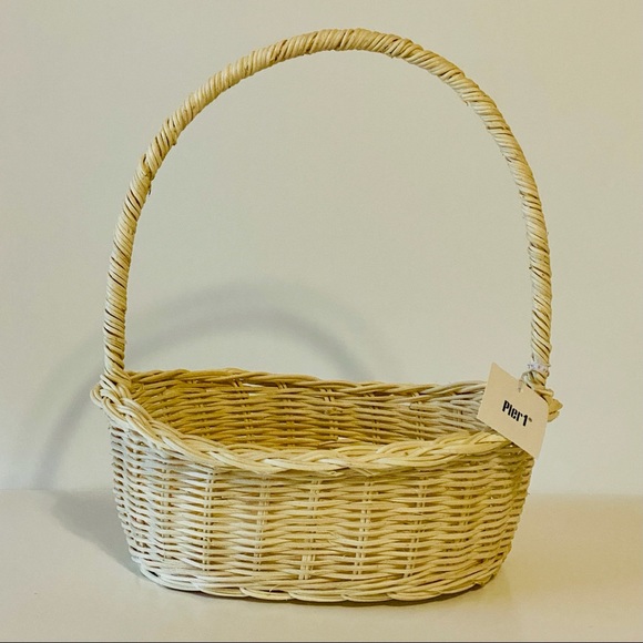 Pier 1 Imports Beige Medium Size Rattan Basket - Picture 1 of 6